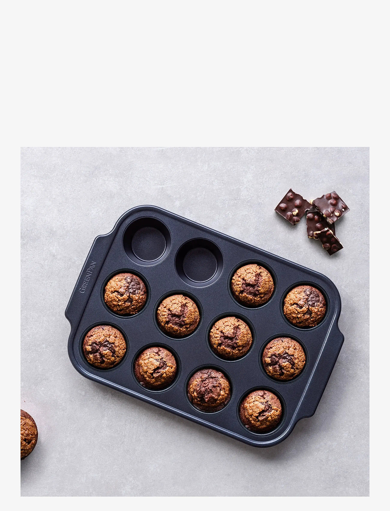Greenpan - Muffincups 12pcs - cupcake- & muffinsformar - black - 2