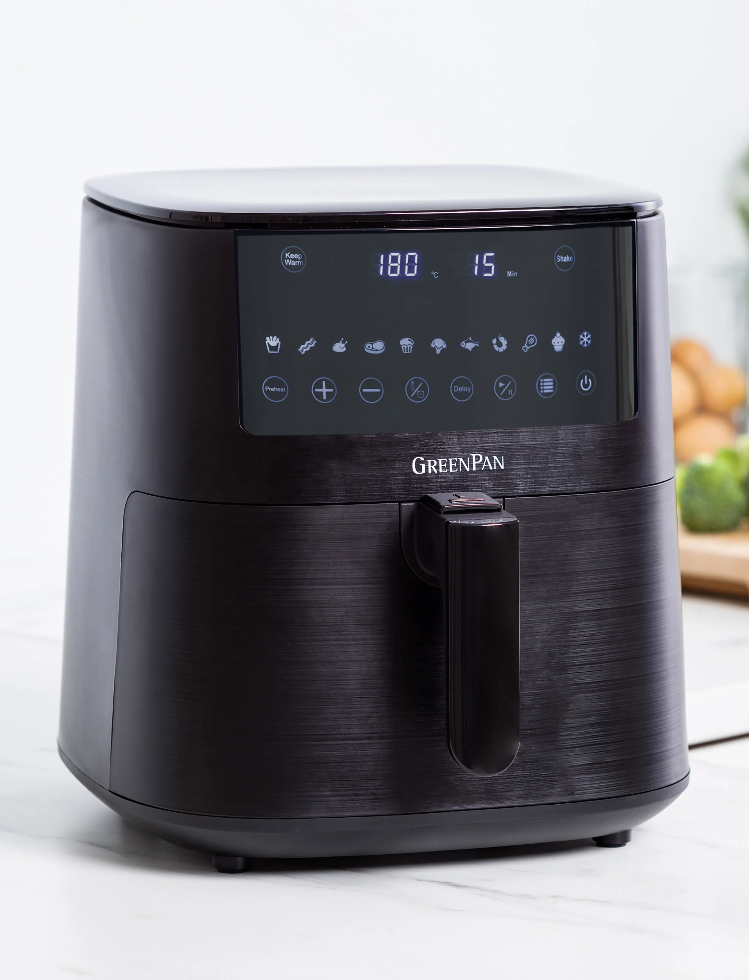 Greenpan Greenpan Bistro Airfryer 1 Kurv / 7,2 L – Sort, 7.2 L, Black, Kitchen Appliances > Airfryers, Unisex