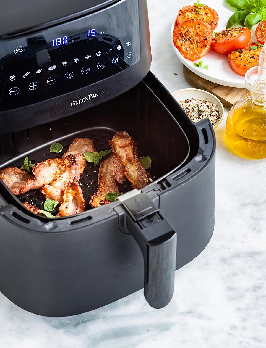 Greenpan - GreenPan Bistro Airfryer 1 basket/7.2L - Black - kuumaõhufritüürid - black - 5