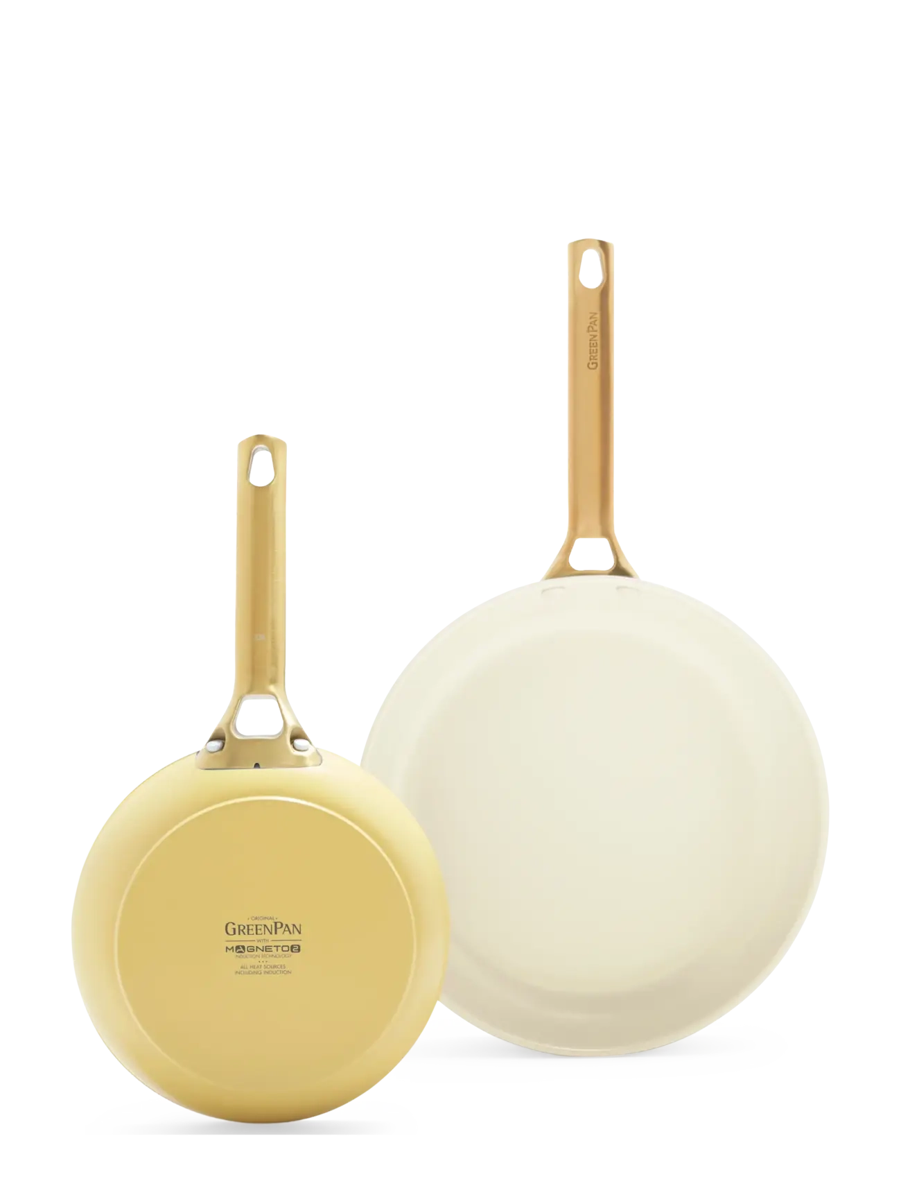 Greenpan Frypan set 2pcs: Frypan 20cm + Frypan 26cm - Keptuvės & Ketaus Keptuvės - YELLOW / cream