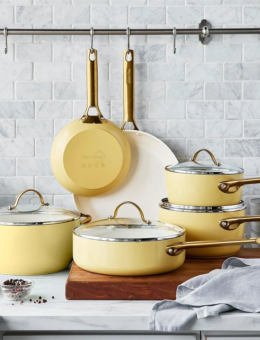 Greenpan - Frypan set 2pcs: Frypan 20cm + Frypan 26cm - bratpfannen - yellow - 5