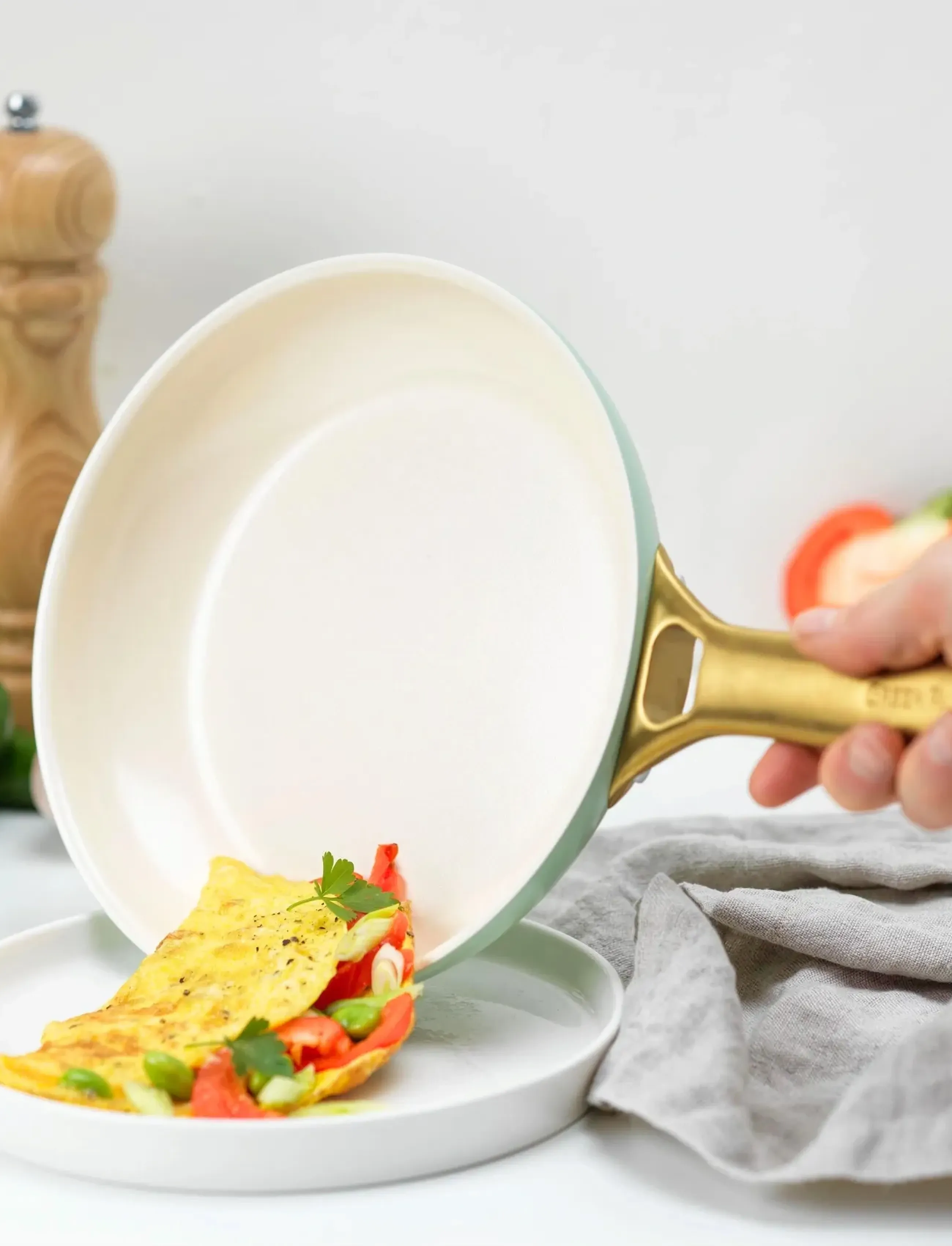 Greenpan Padova Reserve Stekpanneset 2 Delar 20 Cm+26 Cm Pastel Green, One Size, Pots & Pans, Grün - Frying Homeware