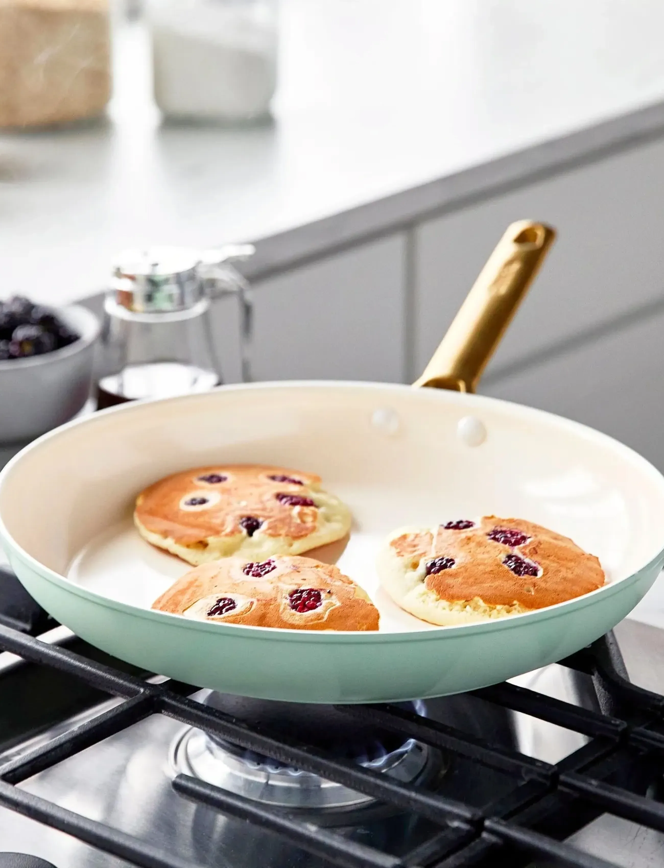 Greenpan - GreenPan Padova Reserve 2-piece frypan set 20cm + 26cm Pastel Green - koekenpannen - green - 4