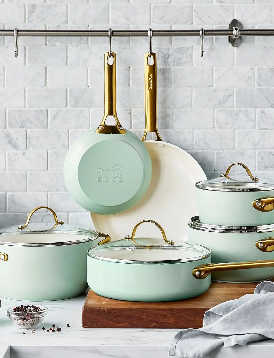 Greenpan - GreenPan Padova Reserve 2-piece frypan set 20cm + 26cm Pastel Green - bratpfannen - green - 5