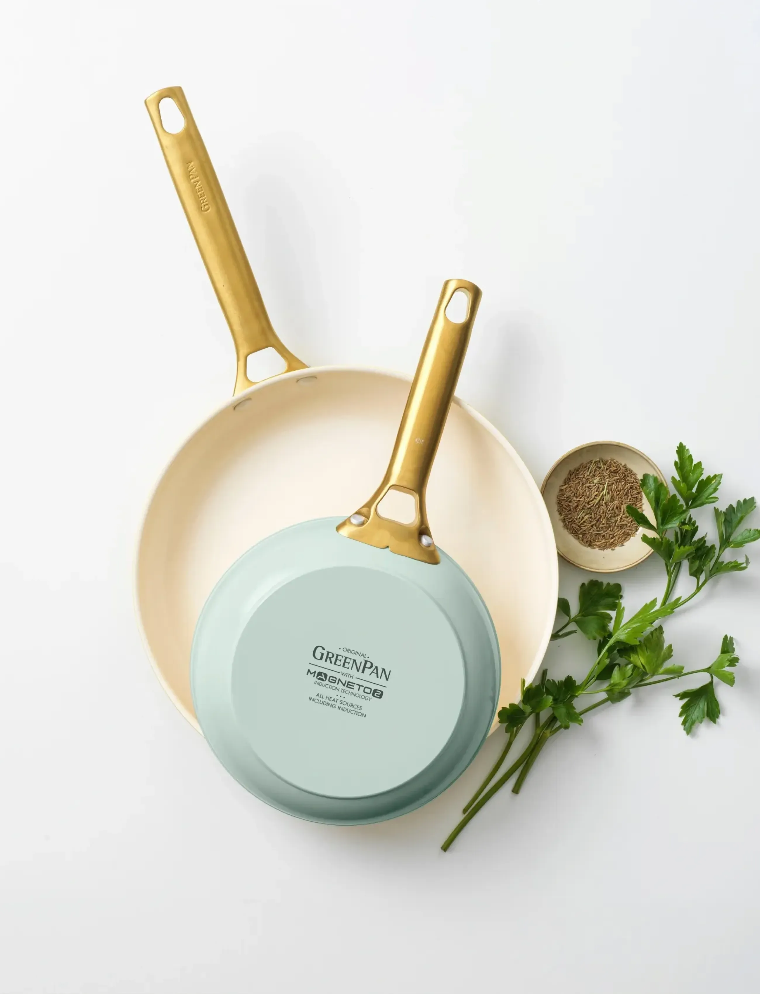 Greenpan Frypan set 2pcs: Frypan 20cm + Frypan 26cm - Vatertag - GREEN / green