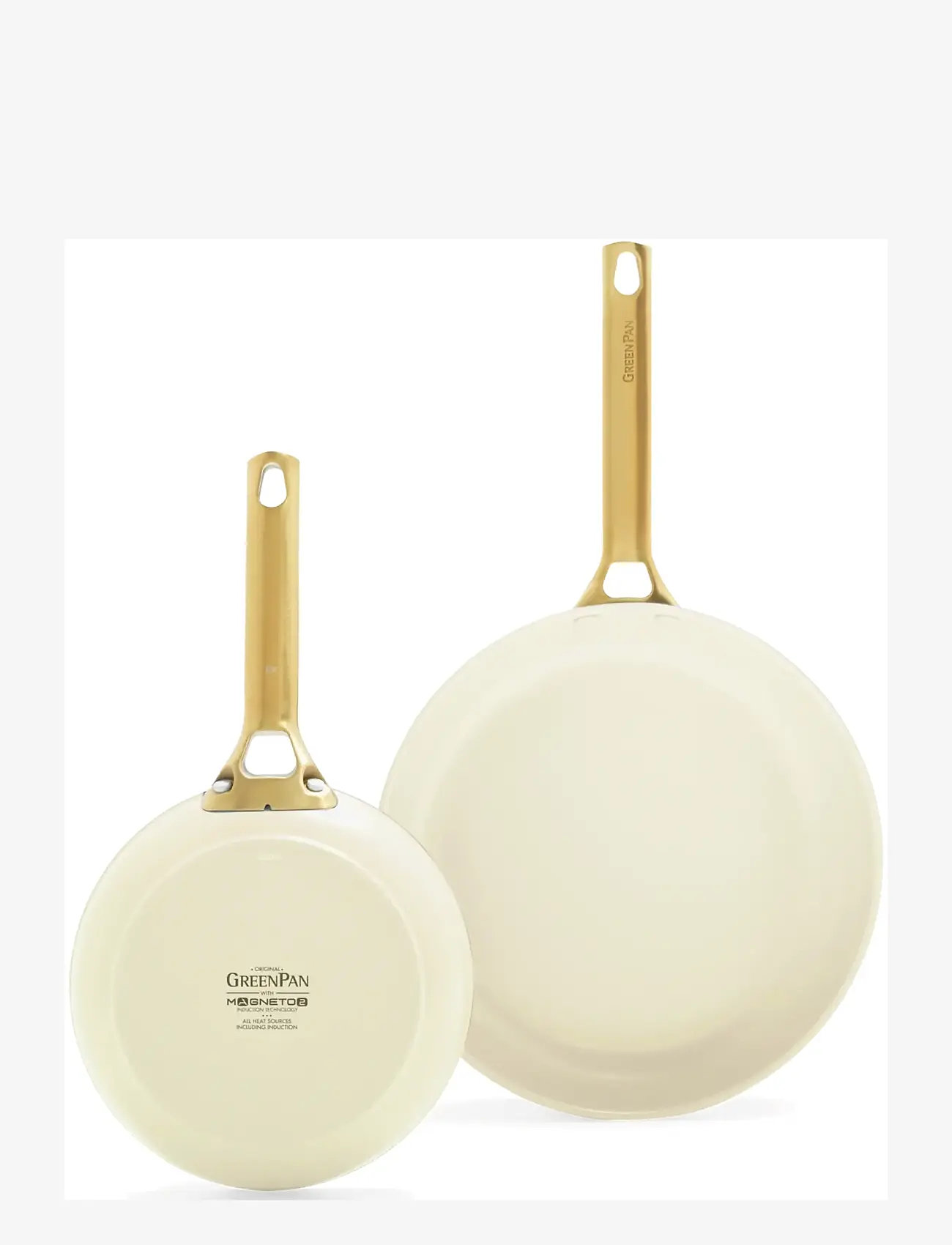 Greenpan - Frypan set 2pcs: Frypan 20cm + Frypan 26cm - stekpannor - white - 0