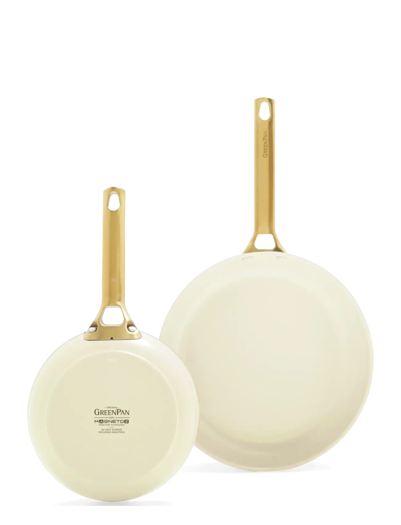 Frypan set 2pcs: Frypan 20cm + Frypan 26cm - WHITE