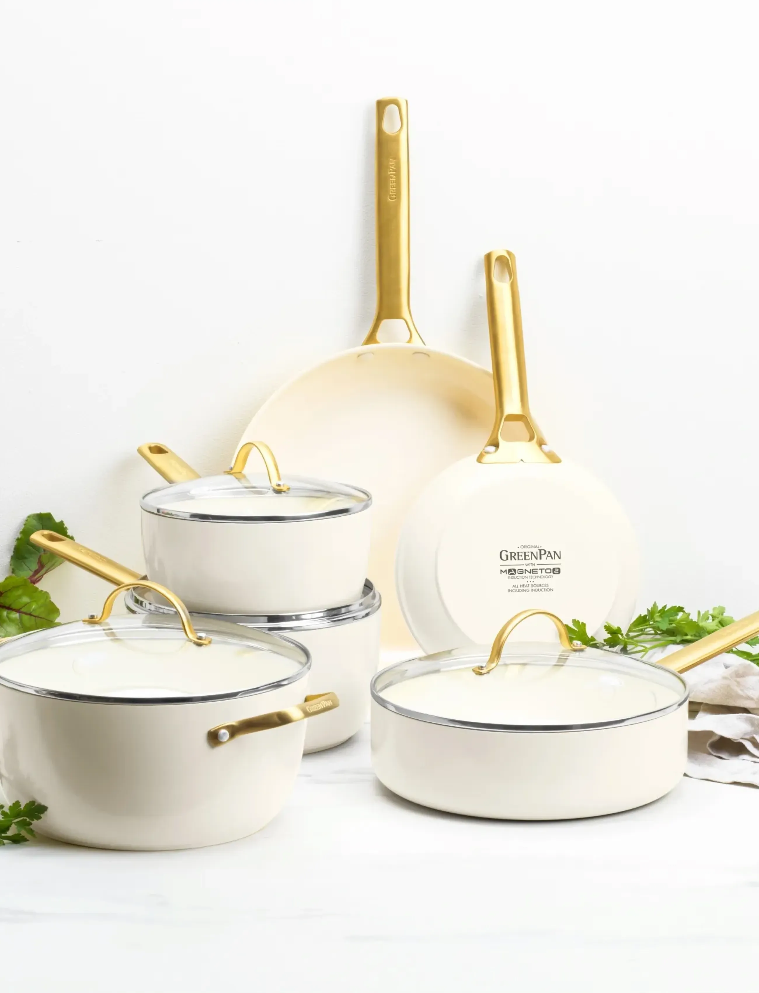 Greenpan - GreenPan Padova Reserve 2-piece frypan set 20cm + 26cm Cream white - koekenpannen - white - 3