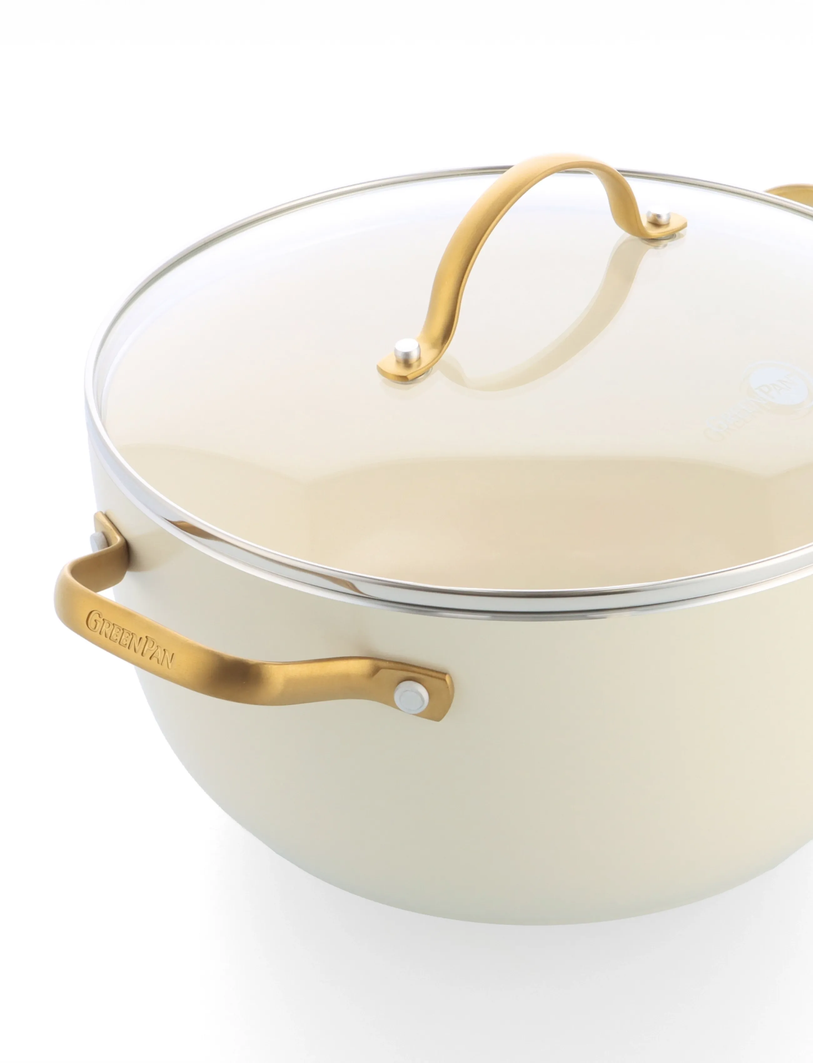 Greenpan - GreenPan Padova Reserve 10-piece cookware set Cream White - gusseisen töpfe - white - 5