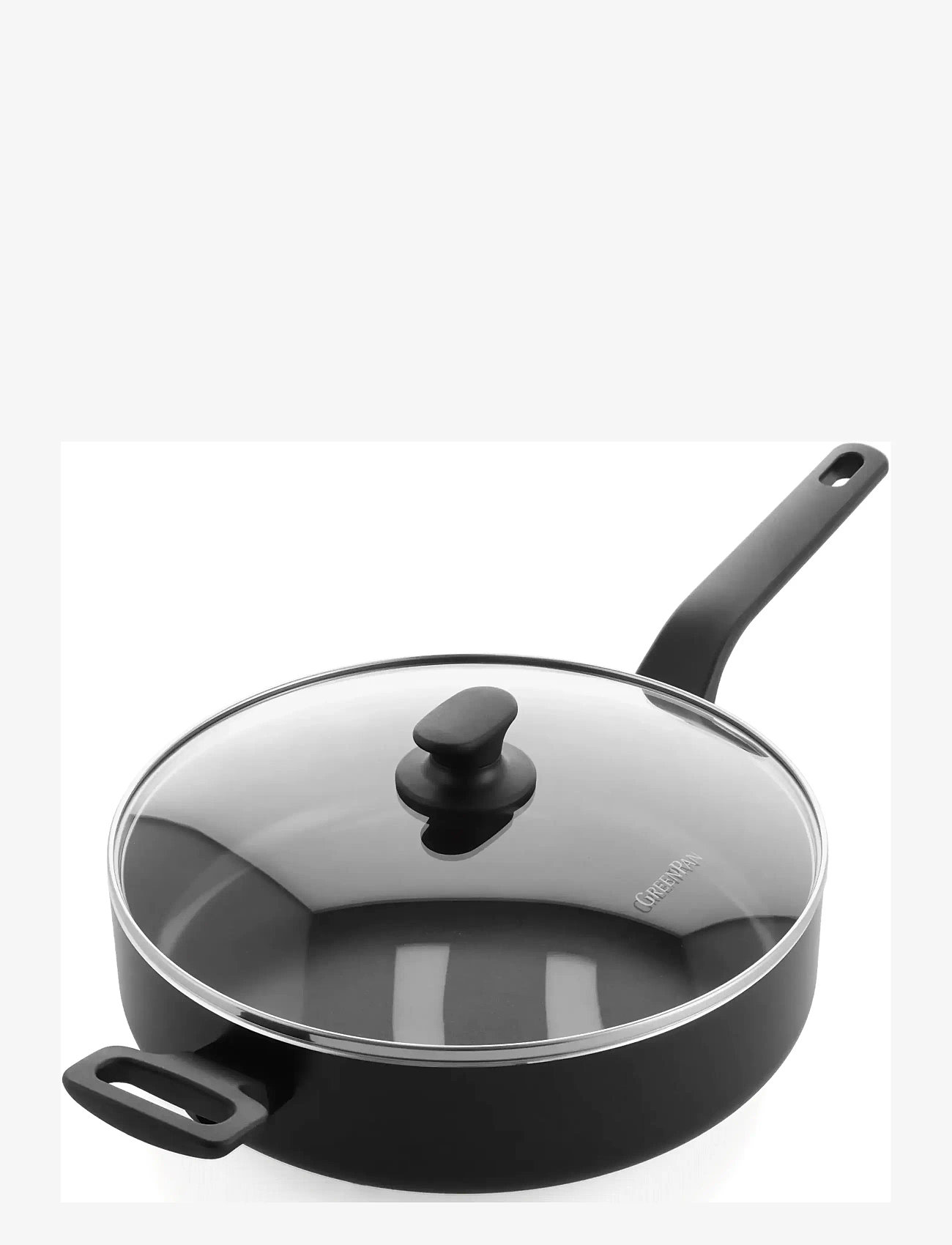 Greenpan - Skillet 28cm/3.1L with lid + helper handle - saucepans - black - 1