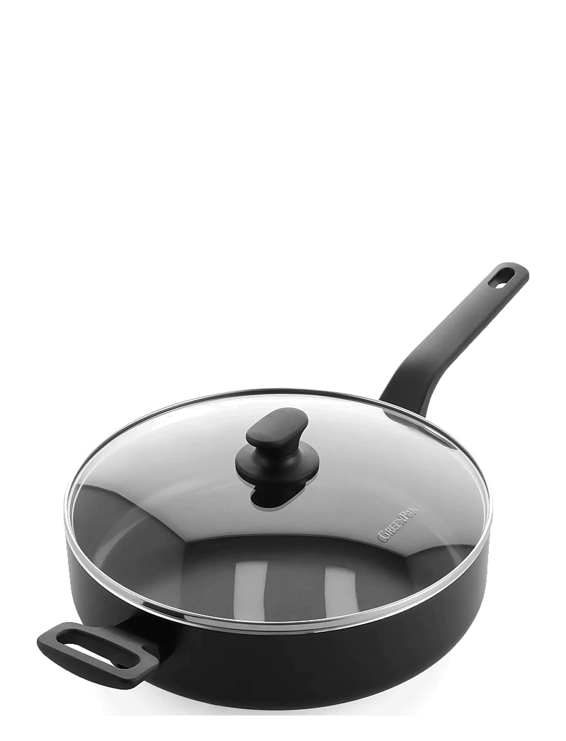 Greenpan - Skillet 28cm/3.1L with lid + helper handle - stieltöpfe - black - 1