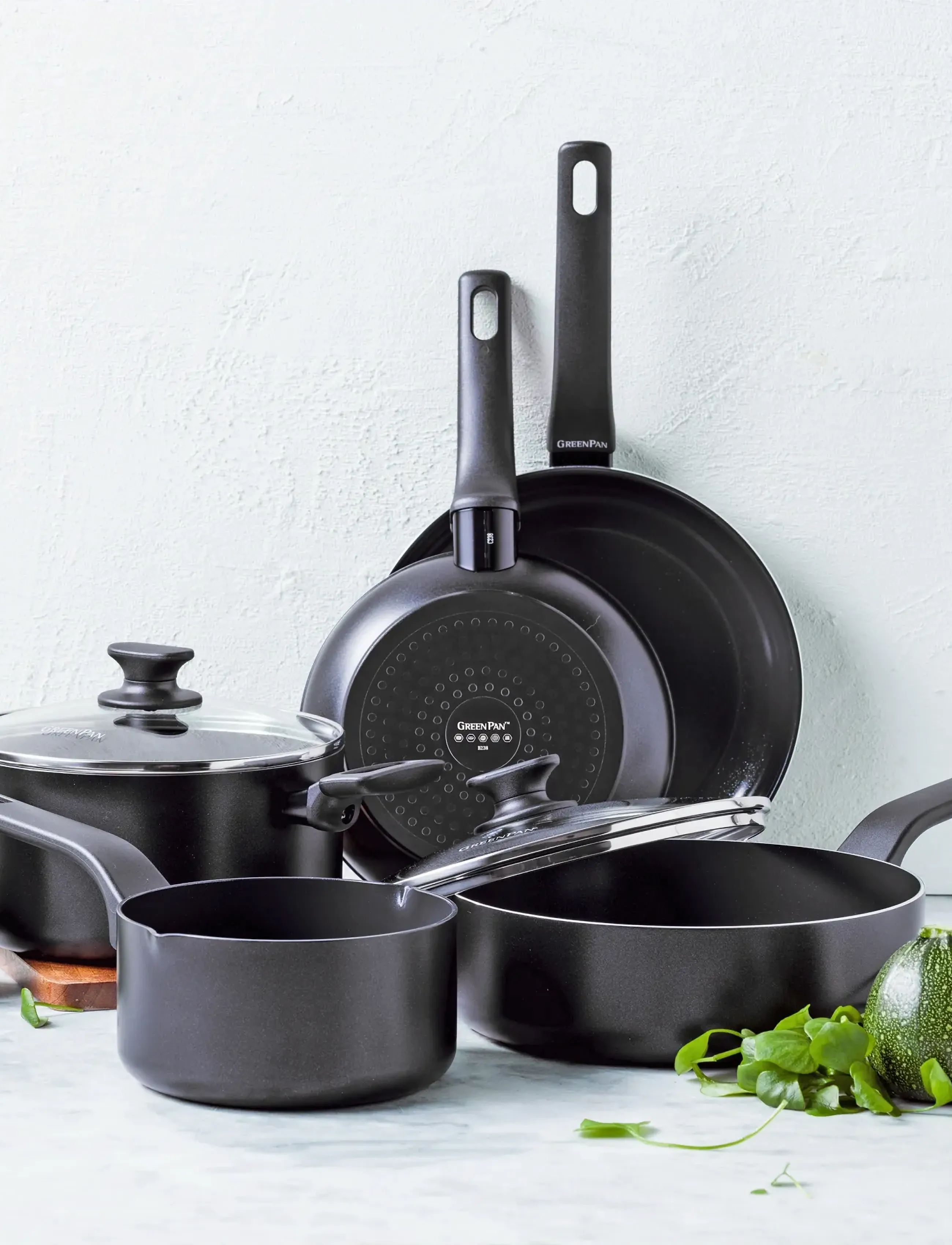 Greenpan Wok 28Cm/3.69L, Ø 28 cm, Pots & Pans, Schwarz - Woks, Homeware