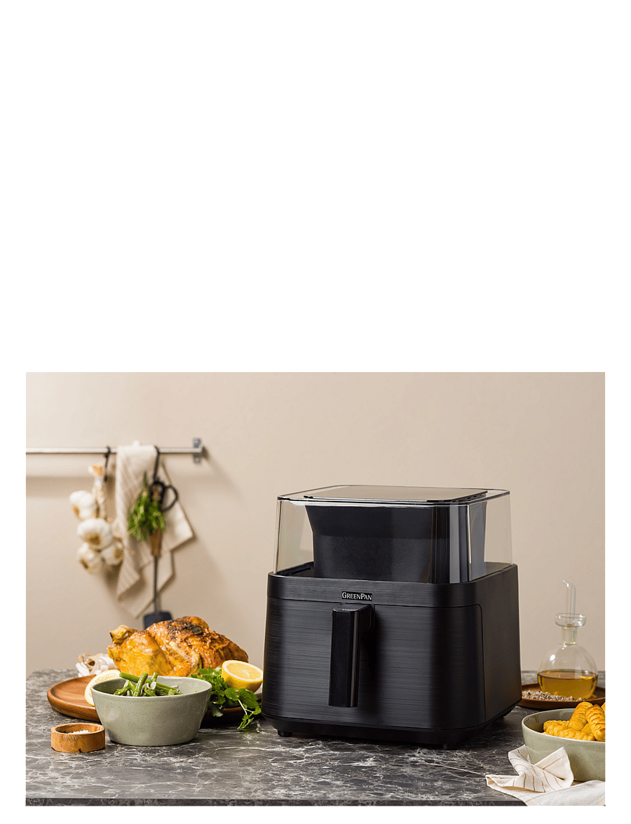 Greenpan - GreenPan vision see-through Black Airfryer – 1 basket, 7L - black - 0