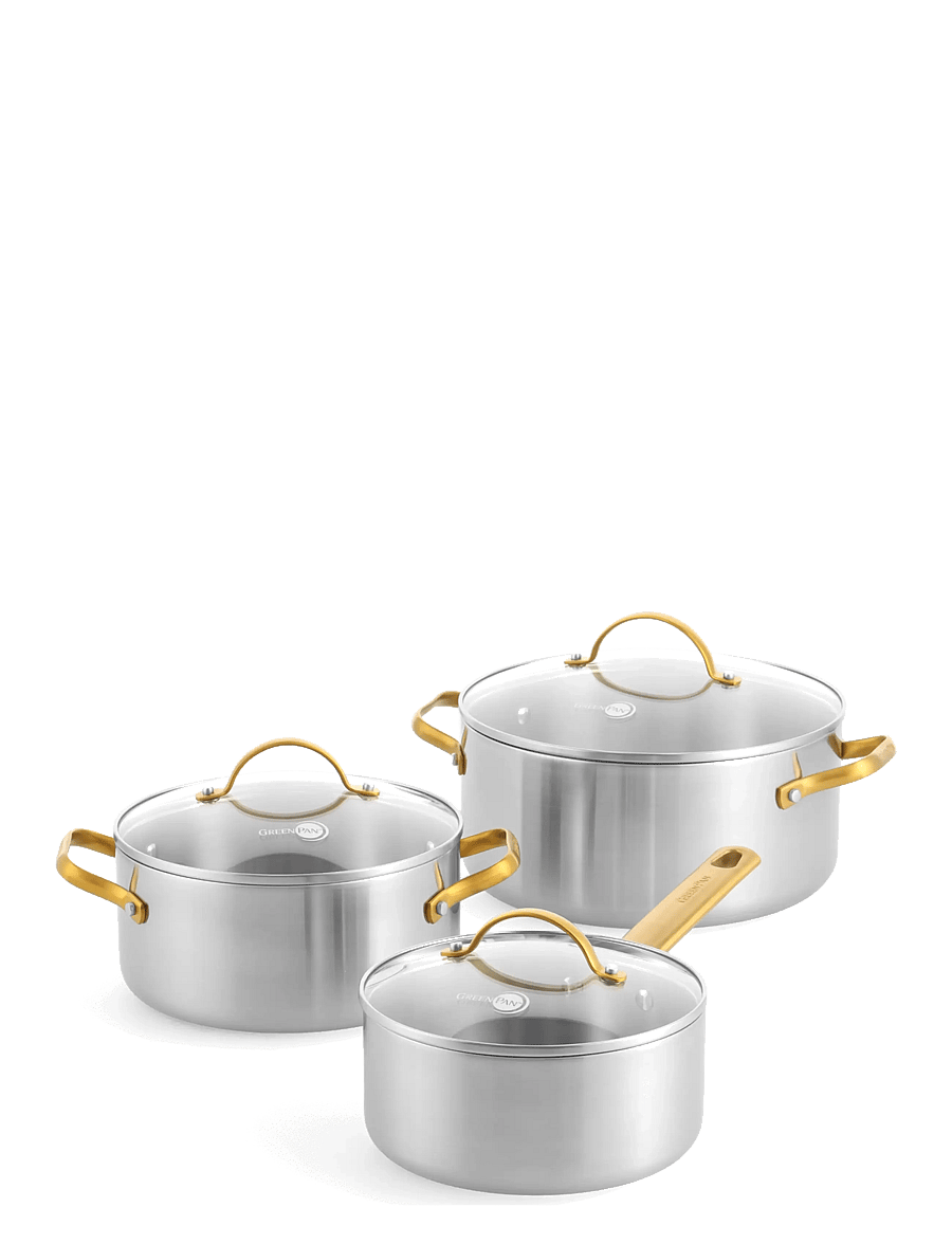 Greenpan - GreenPan Padova uncoated 6pcs set - kastrulikomplektid - silver - 1