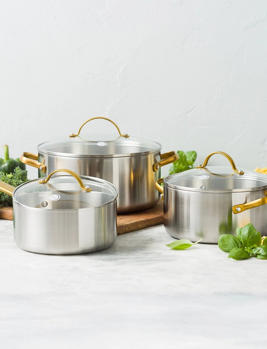 Greenpan - GreenPan Padova uncoated 6pcs set - kastrulikomplektid - silver - 0