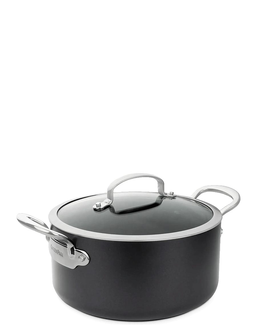 Greenpan - Casserole 24cm/5.1L/5.4Qt with lid - pajad - black - 1