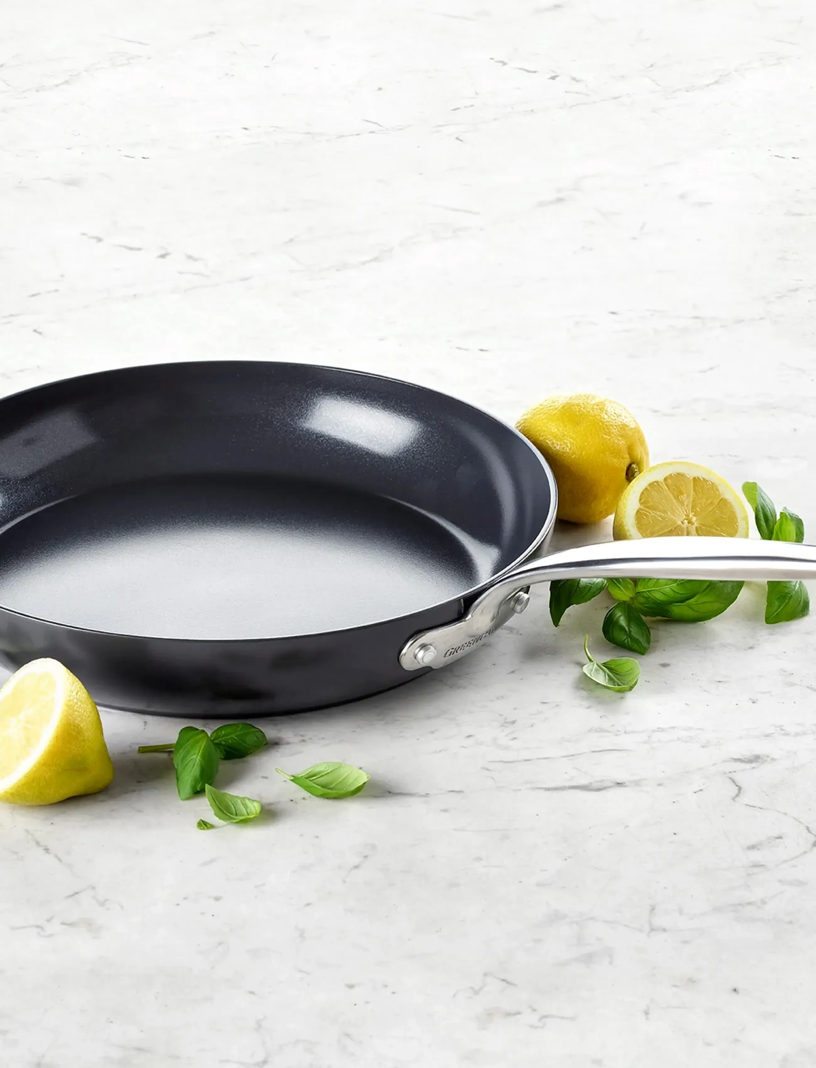 Greenpan Frypan 30Cm, Ø 30 cm, Pots & Pans, Silber - Frying Homeware