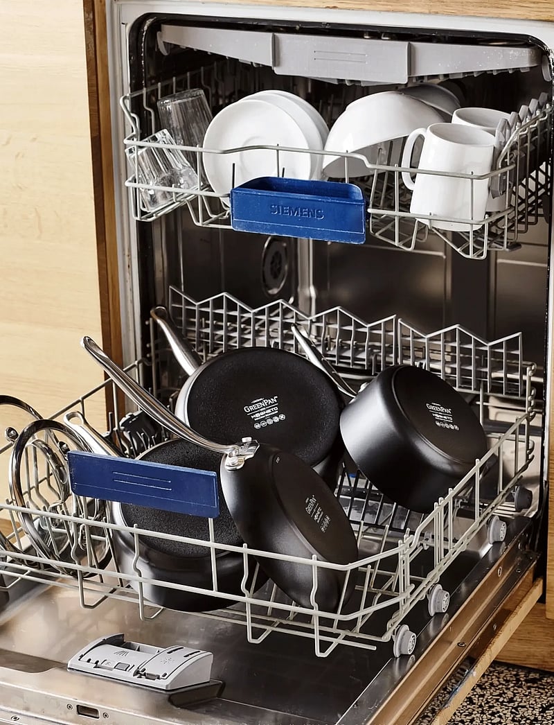 Greenpan - Skillet 30cm/4.8L with lid + 2 safe handles - bratpfannen - black - 0