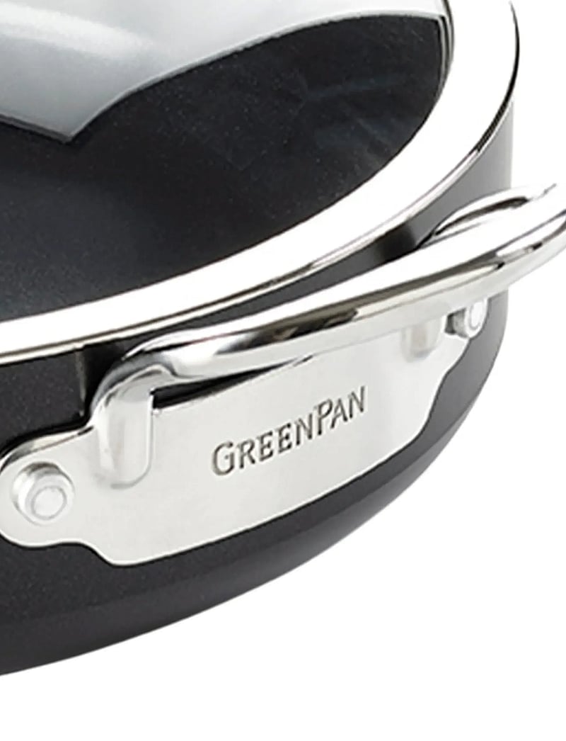 Greenpan - Skillet 30cm/4.8L with lid + 2 safe handles - bratpfannen - black - 5