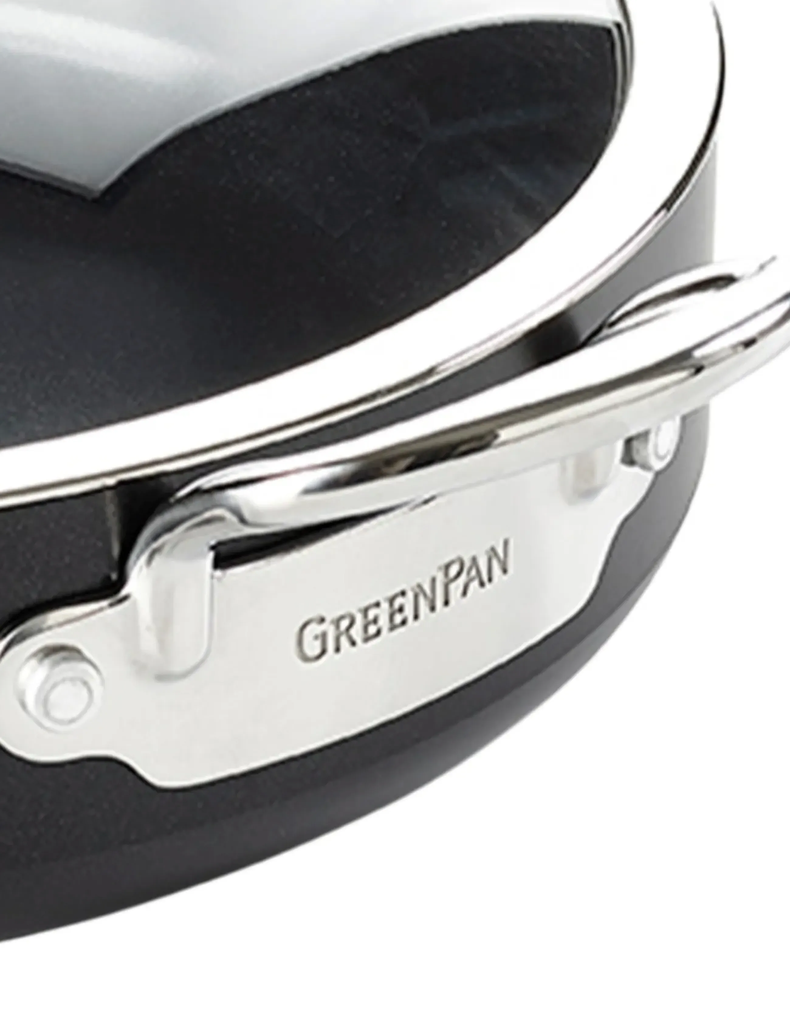 Greenpan - Skillet 30cm/4.8L with lid + 2 safe handles - stekpannor - black - 5