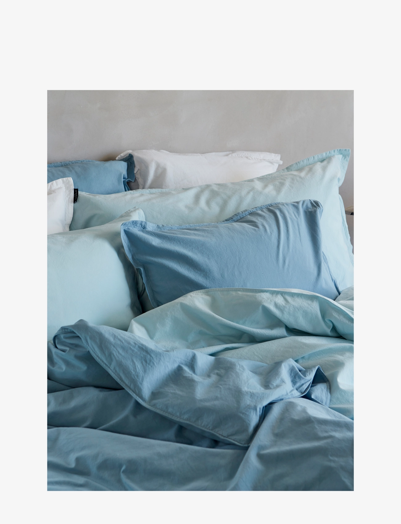 Gripsholm - PILLOWCASE VINTAGE MEDIUM BLUE 50X60 - pillow cases - medium blue - 2