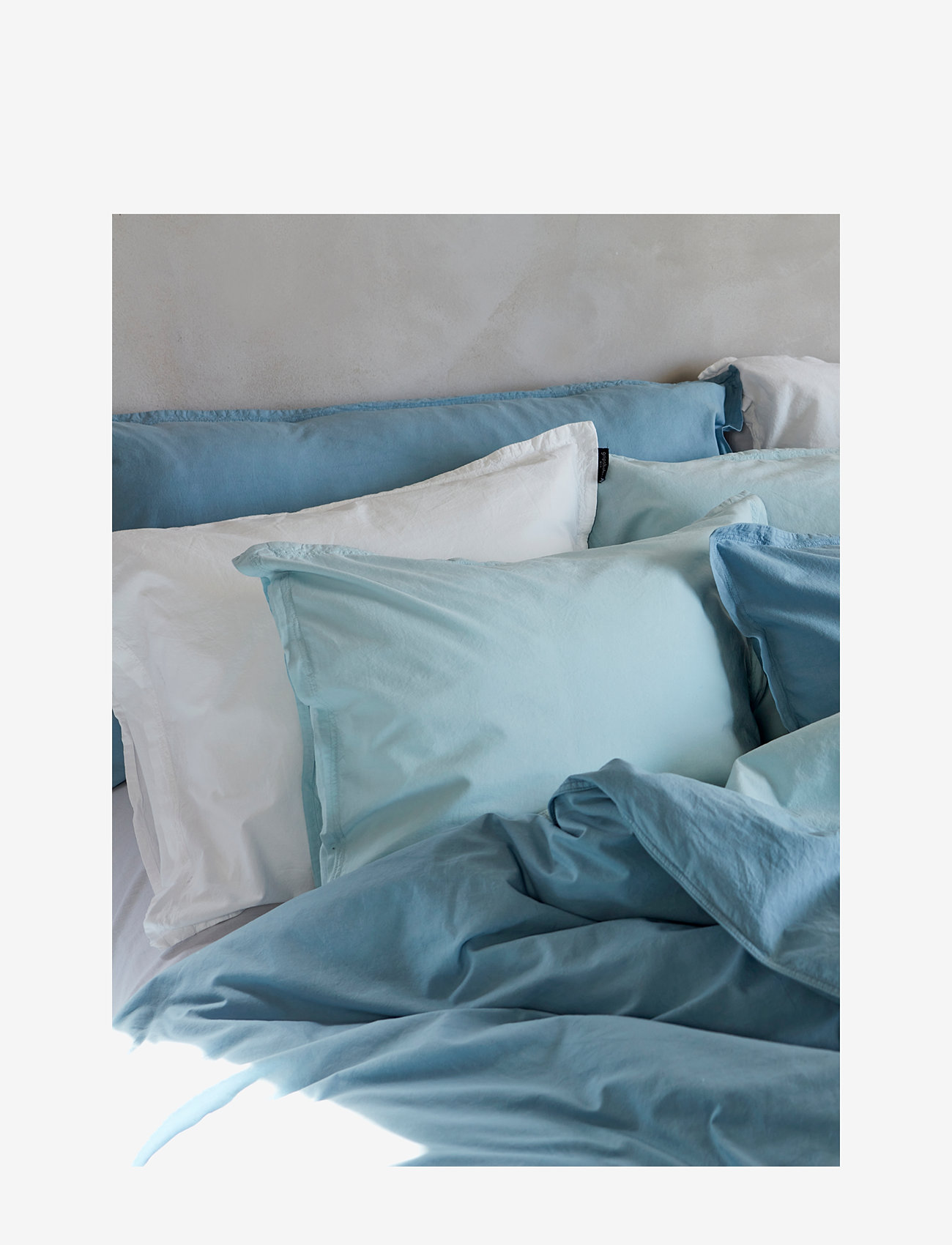 Gripsholm - PILLOWCASE VINTAGE BCI - pudebetræk - medium blue - 2