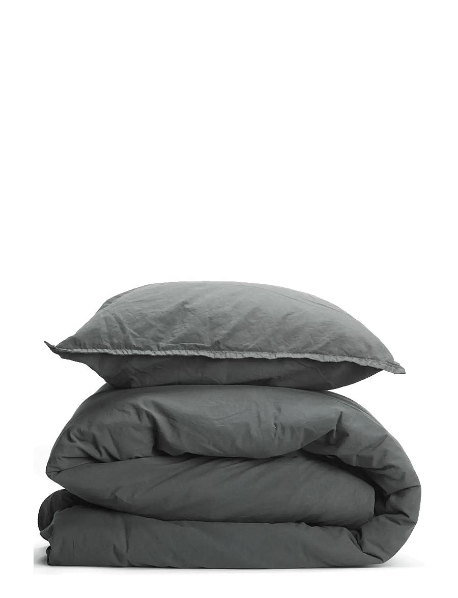 Gripsholm - BED SET VINTAGE GOTS SMOKE 150X210+50X60 - voodiriiete komplektid - anthracite - 0