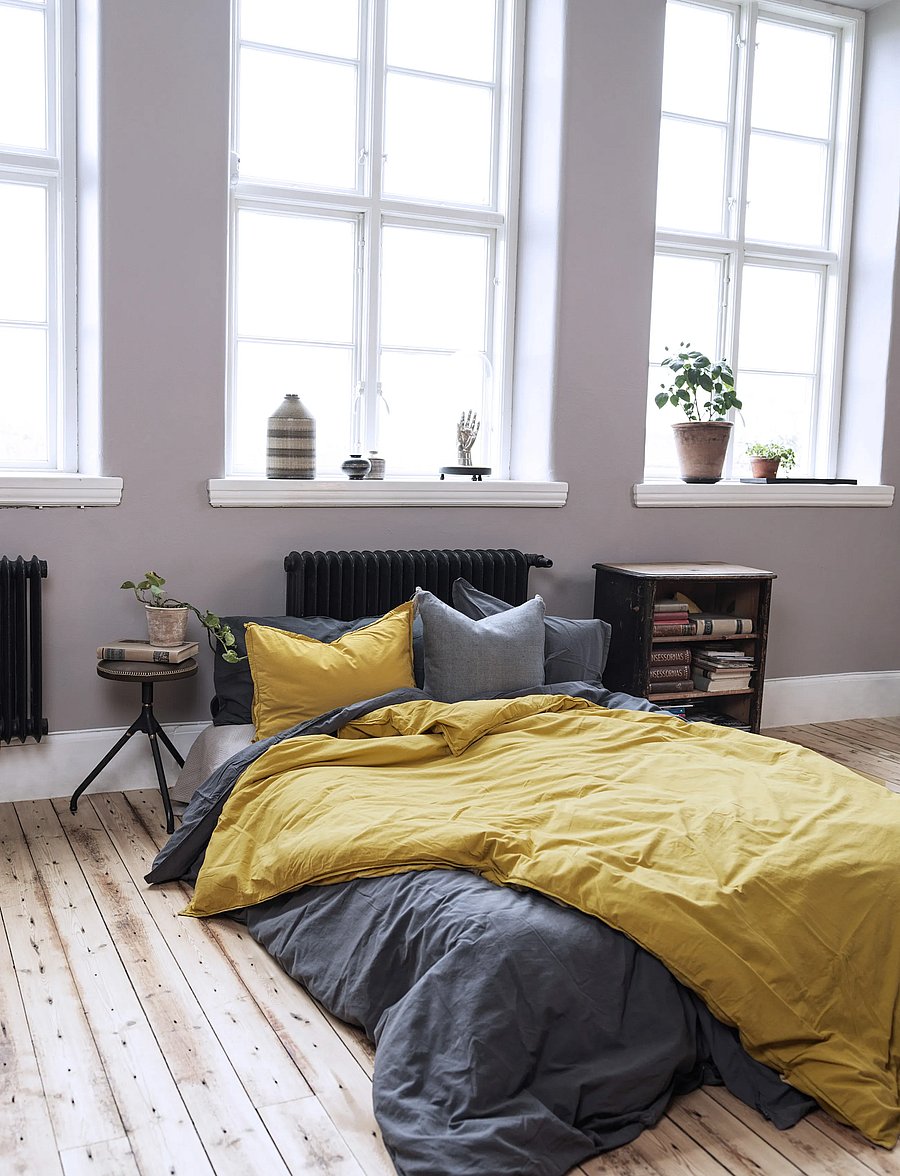 Gripsholm - BED SET VINTAGE GOTS SMOKE 150X210+50X60 - voodiriiete komplektid - anthracite - 2