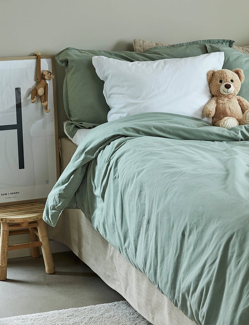 Gripsholm - BED SET VINTAGE MEDIUM BLUE 150X210;50X60 - bed sets - lily green - 2
