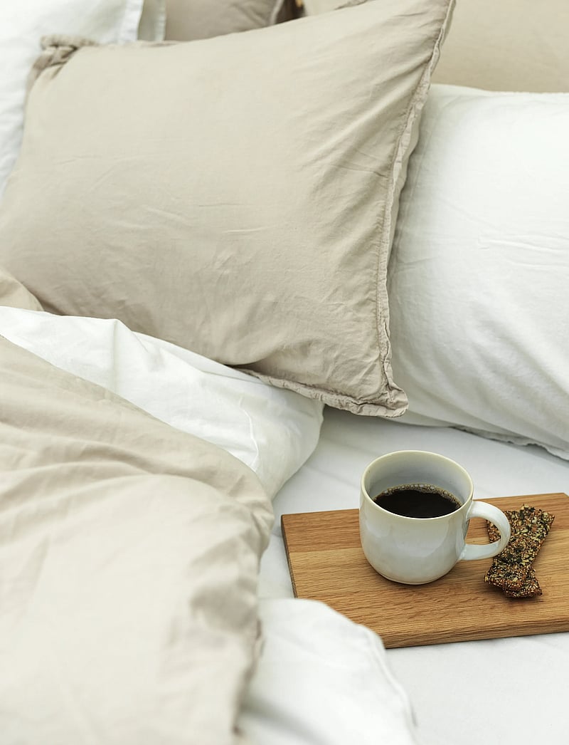 Gripsholm - BED SET VINTAGE MEDIUM BLUE 150X210;50X60 - bed sets - linnen beige - 2