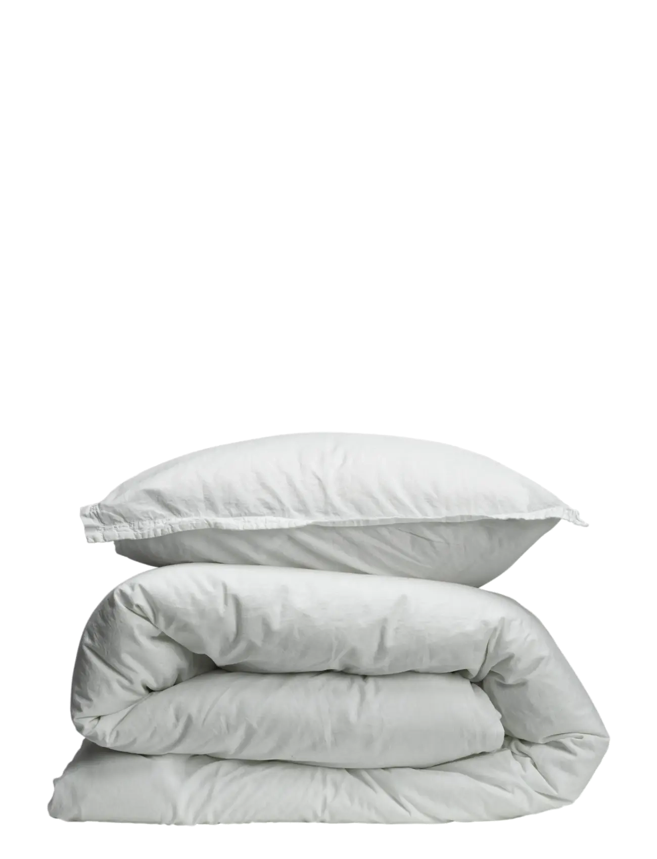 Gripsholm BED SET VINTAGE GOTS SMOKE 150X210+50X60 - Pulmakingid - WHITE / white