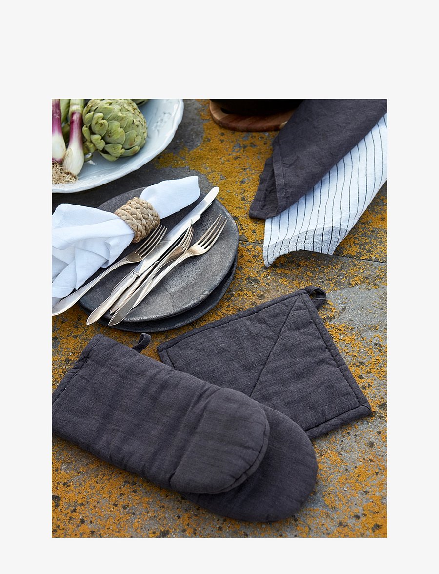 Gripsholm - PANHOLDER LINEN BLEND - ofenhandschuhe & topflappen - anthracite - 1