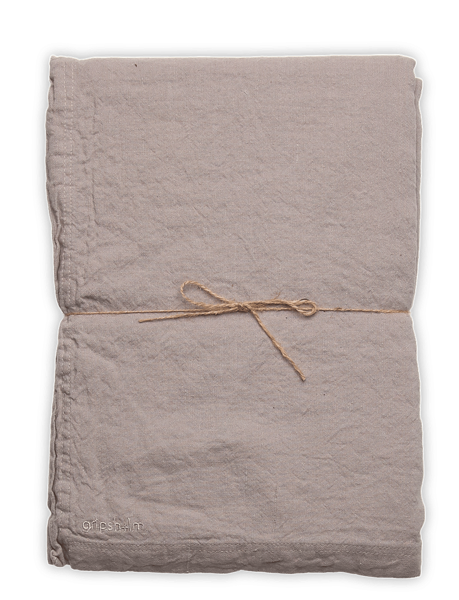 Gripsholm - TABLE CLOTH LINEN BLEND WHITE 145x250 - laudlinad - linnen beige - 0