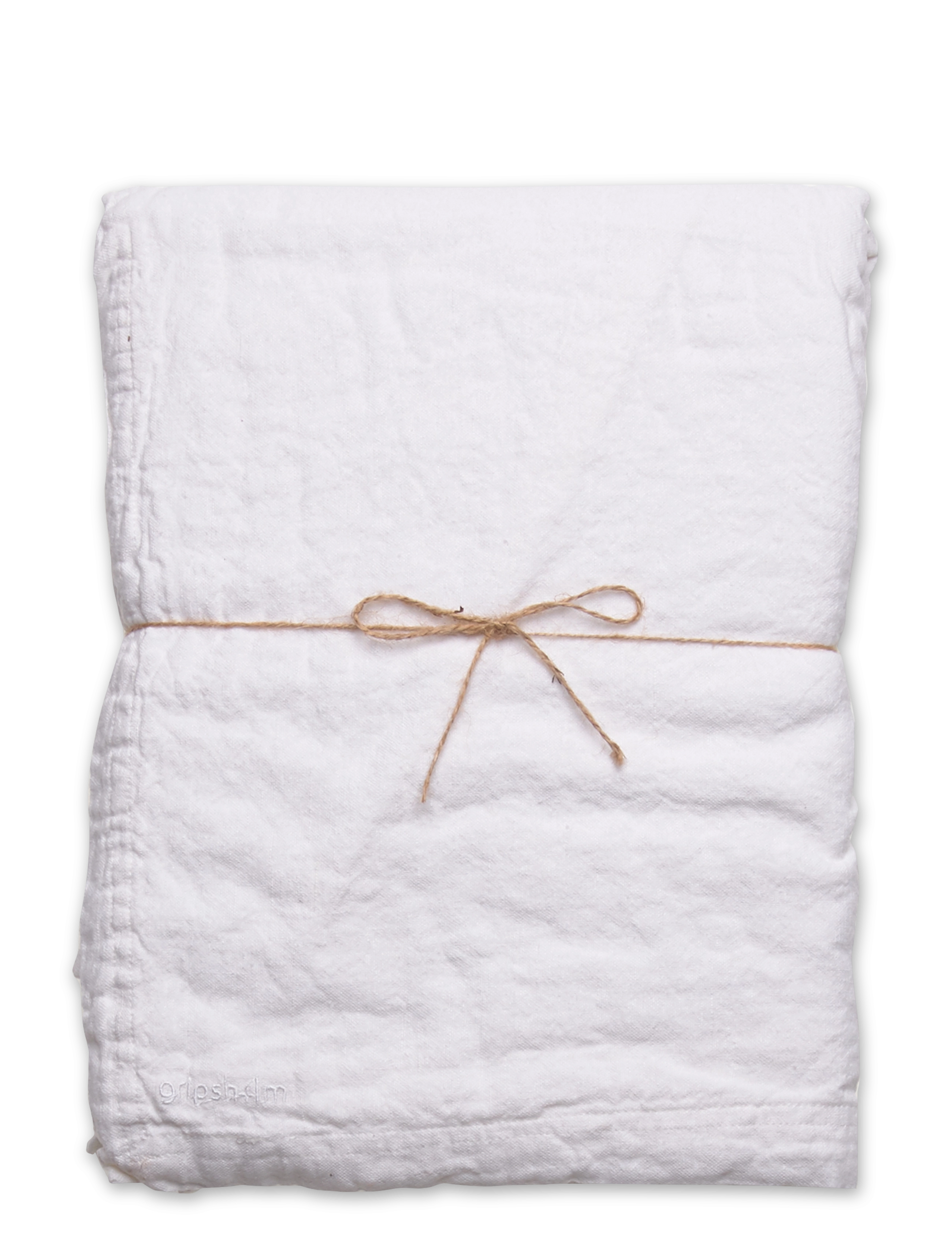 Gripsholm Table Cloth Linen Blend White 145X250, Dug og bordløber, Hvid, Str: 145X250CM