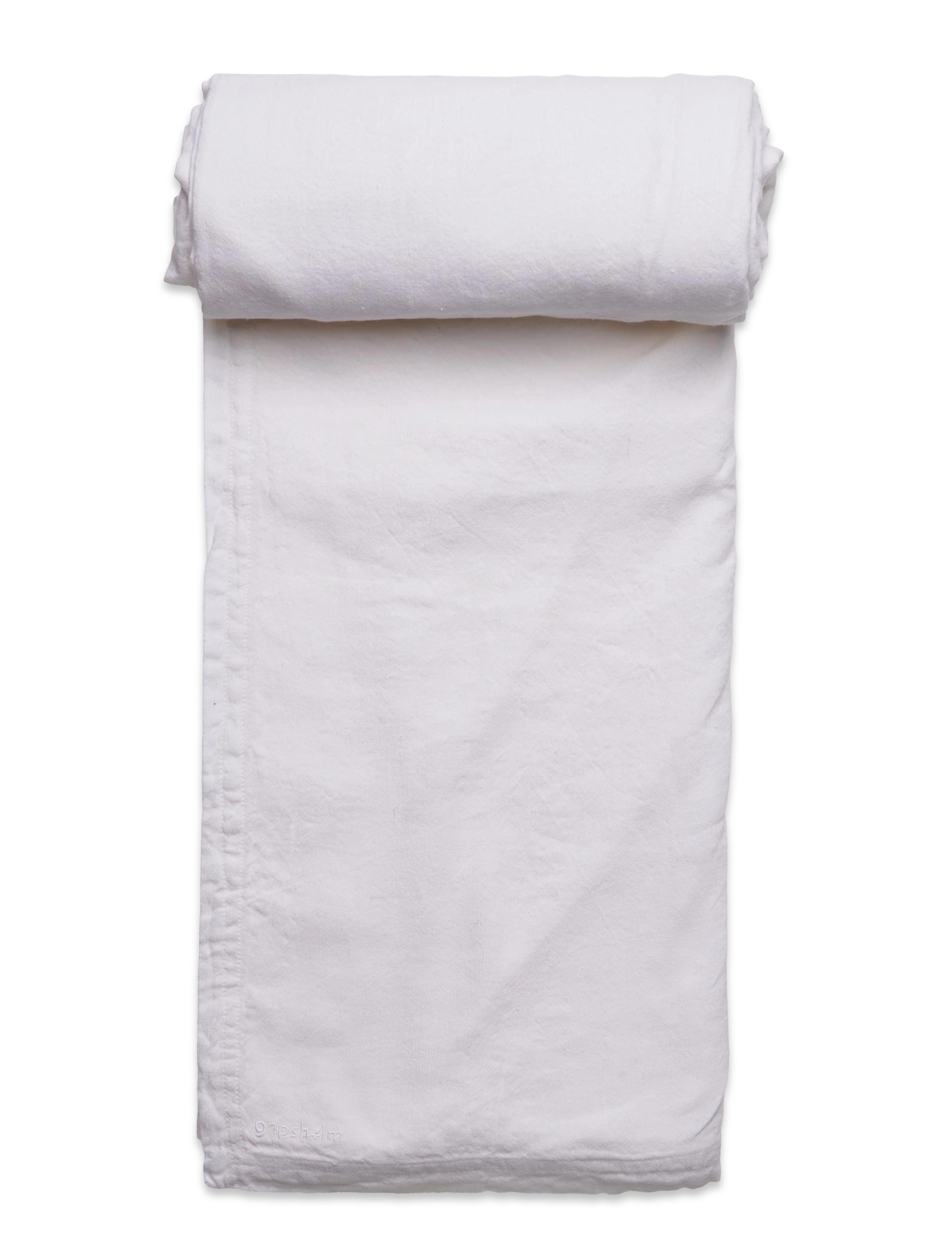 Gripsholm TABLE CLOTH LINEN BLEND ANTHRACITE 145x310 - Textiles - WHITE / white