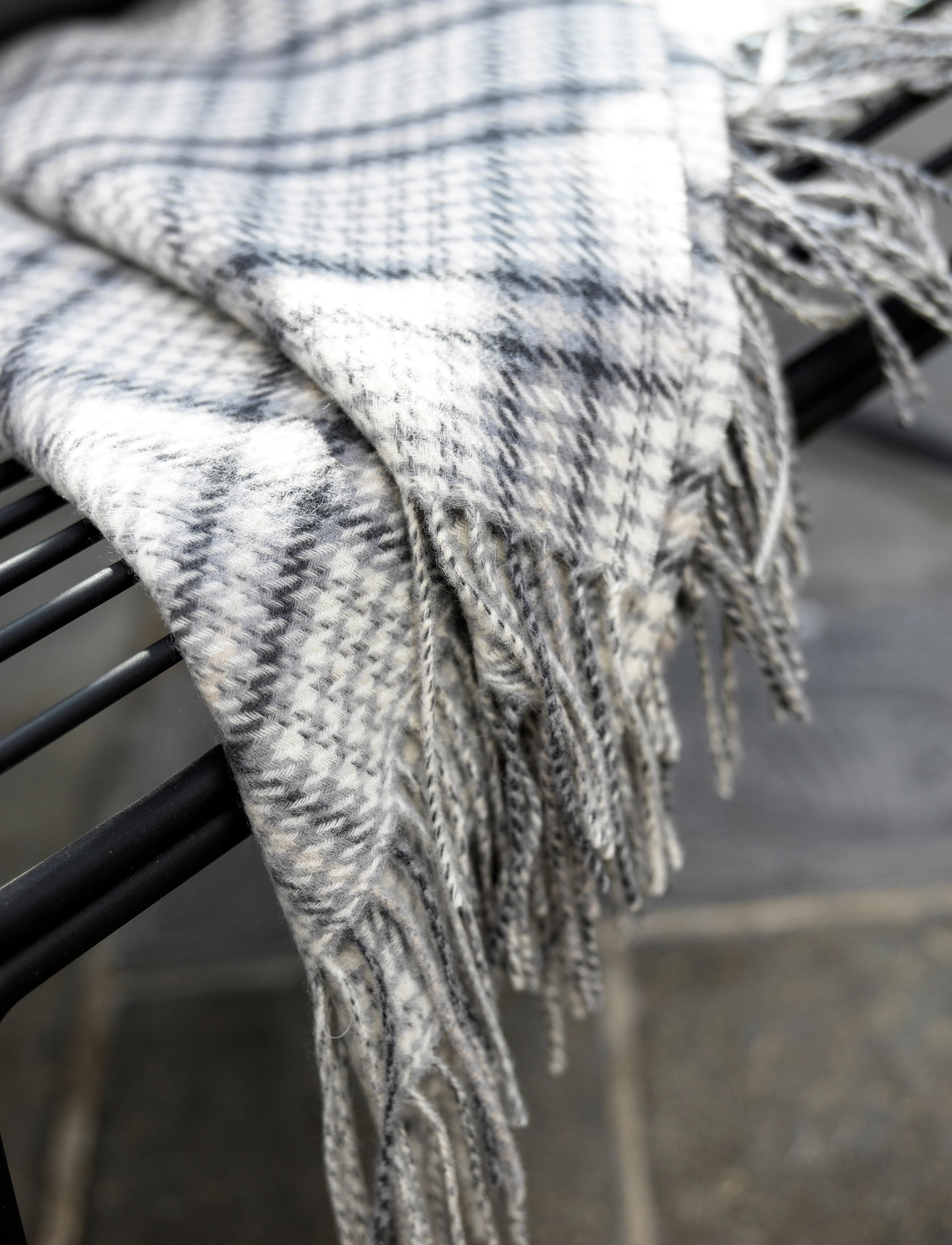 Gripsholm - THROW WOOL CHECK - decken - grey - 2