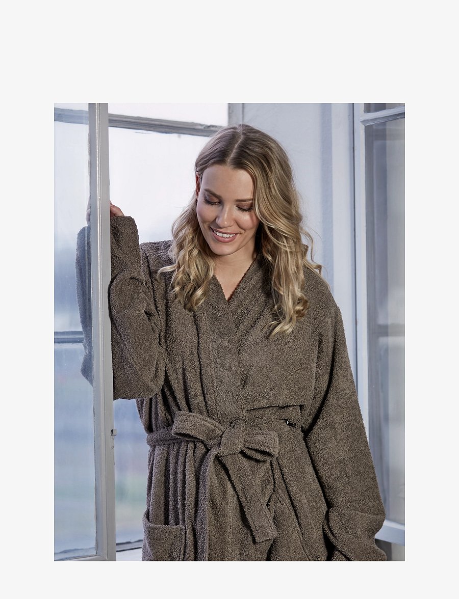 Gripsholm - BATHROBE TERRY - bademäntel - walnut - 1