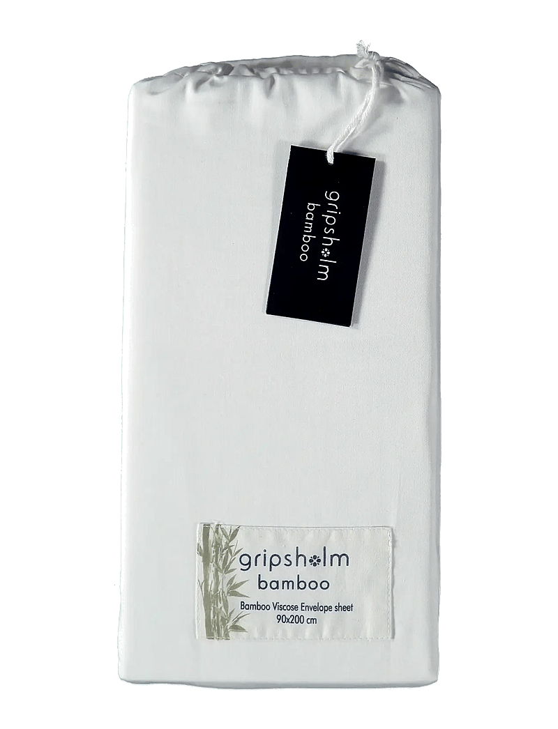 Gripsholm - ENVELOPE SHEET BAMBOO 90X200CM, WHITE 90X200 CM - madalaimad hinnad - white - 0