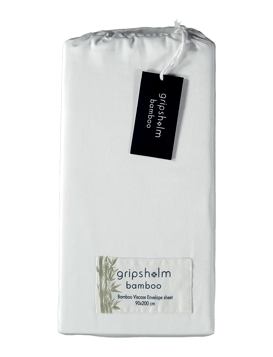 Gripsholm - ENVELOPE SHEET BAMBOO 90X200CM, WHITE 90X200 CM - die niedrigsten preise - white - 0