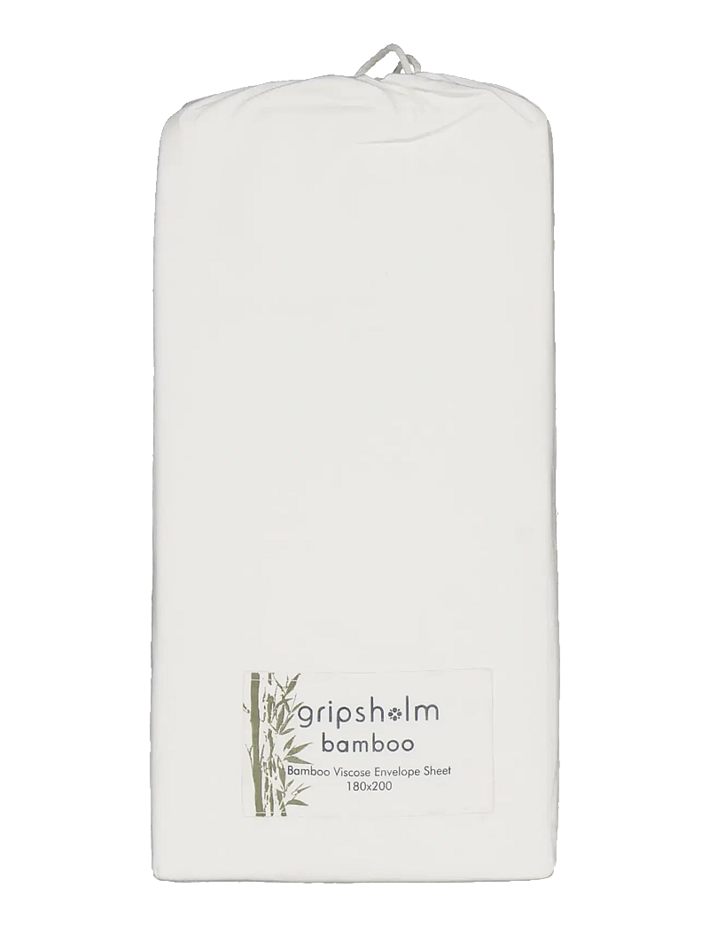 Gripsholm - ENVELOPE SHEET BAMBOO 180X200CM, WHITE 180X200 CM - bettlaken - white - 0