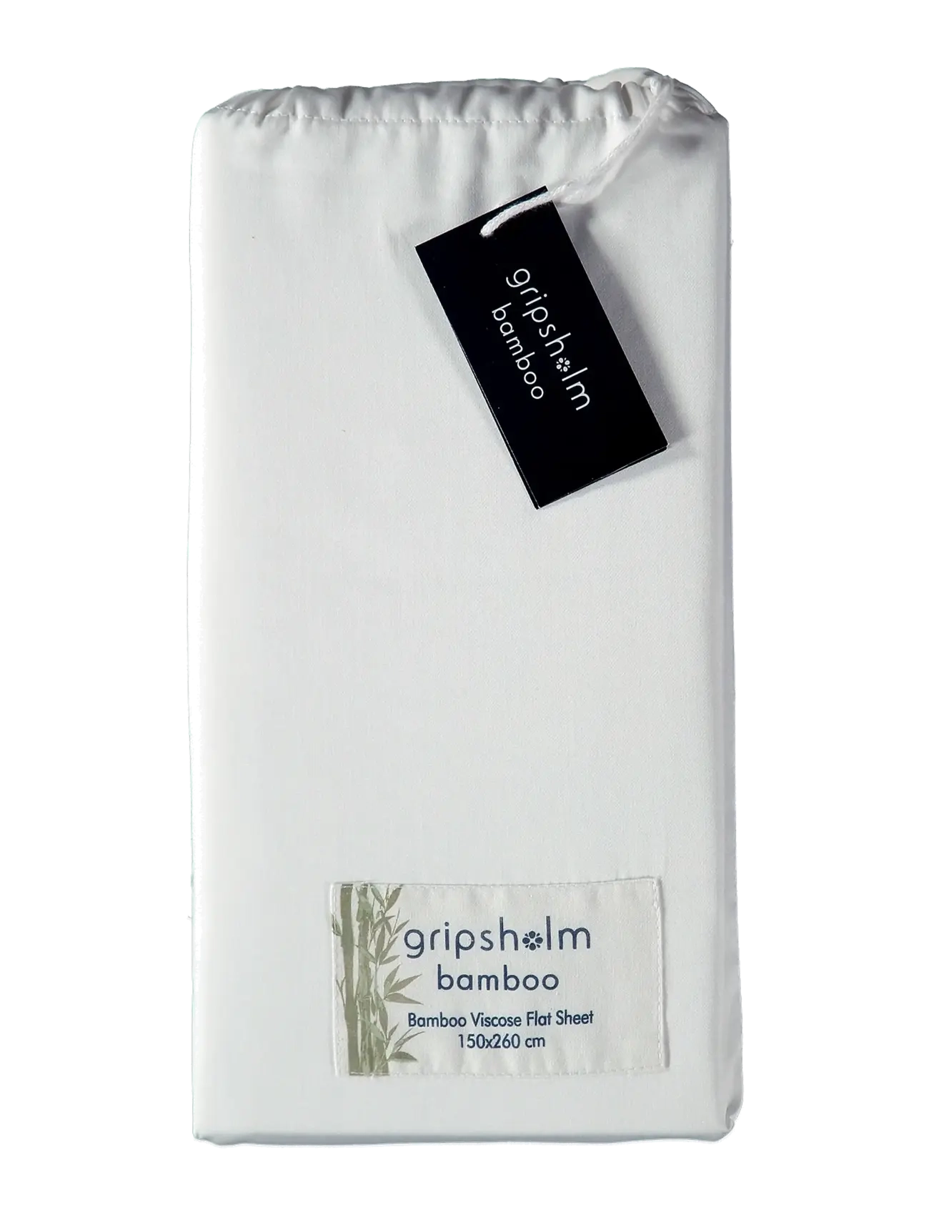 Gripsholm Bambus-Lakan, Hvid, 150X260, Flat Lagen, Hvid, Str: 150X260CM