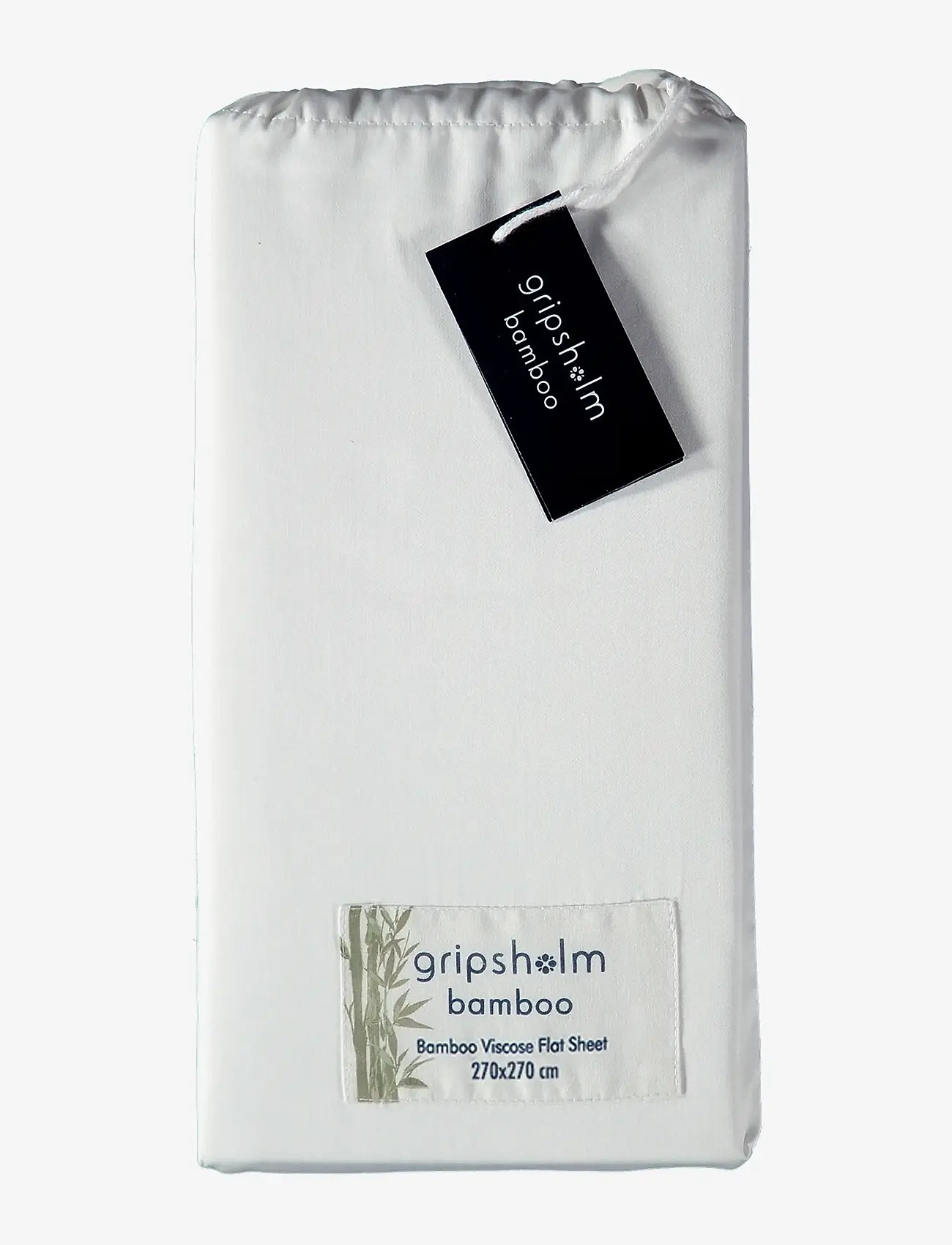 Gripsholm - FLAT SHEET BAMBOO 270X270CM, WHITE 270X270 CM - bed sheets - white - 0