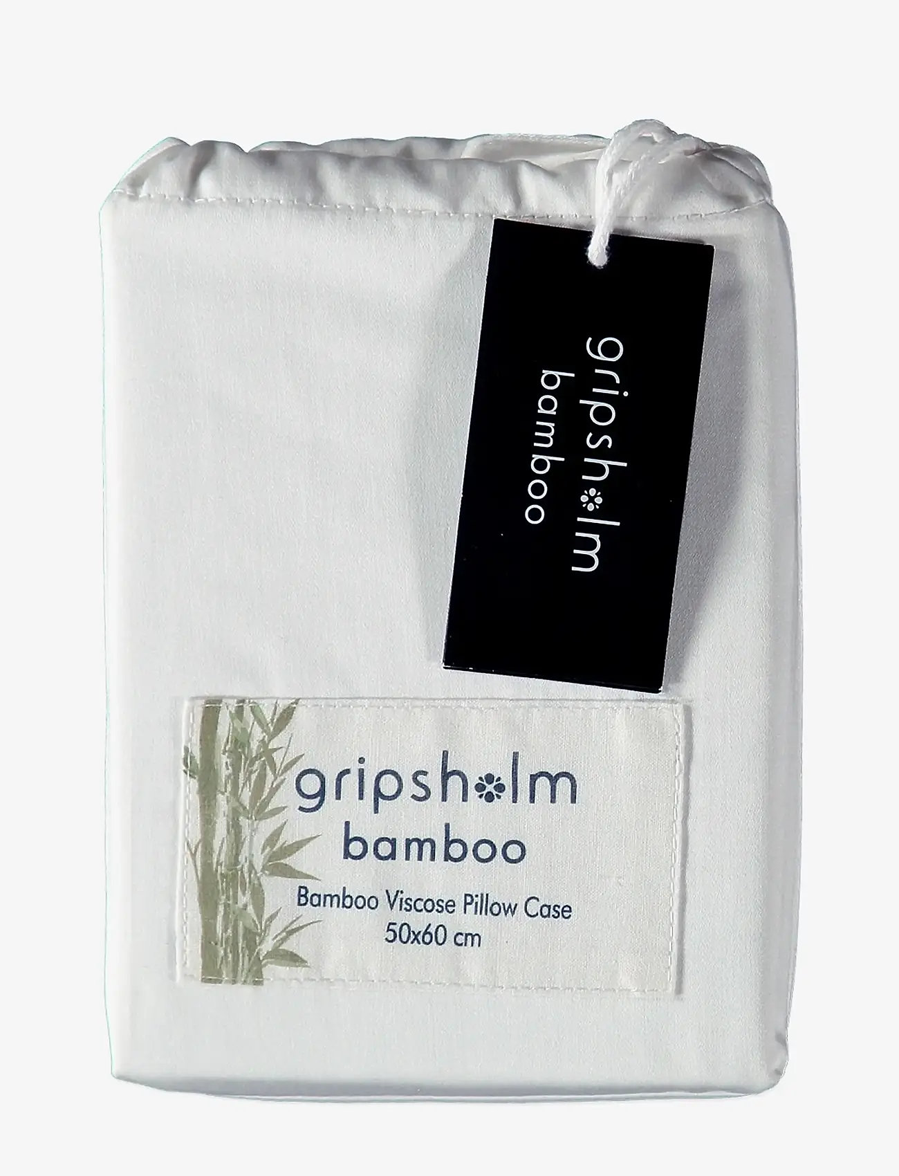 Gripsholm - PILLOWCASE BAMBOO SOLID 50X60CM, WHITE 50X60 CM - pillow cases - white - 2