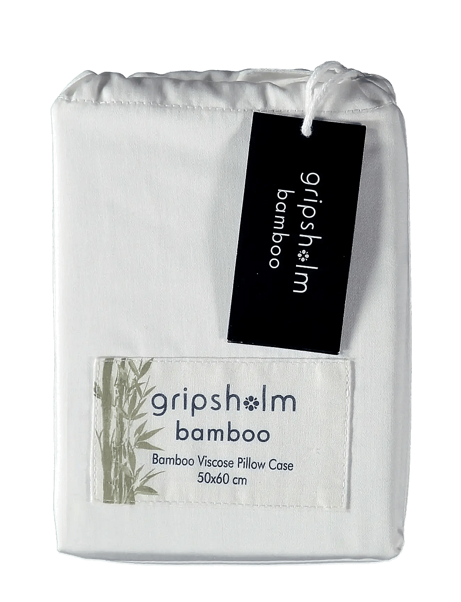 Gripsholm - PILLOWCASE BAMBOO SOLID 50X60CM, WHITE 50X60 CM - padjapüürid - white - 2