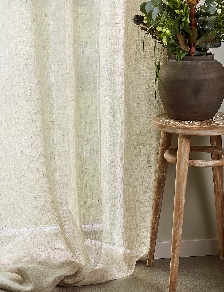 Gripsholm - CURTAIN LINEN LINEN BEIGE 150x250 1-P - fertiggardinen - linen beige - 0