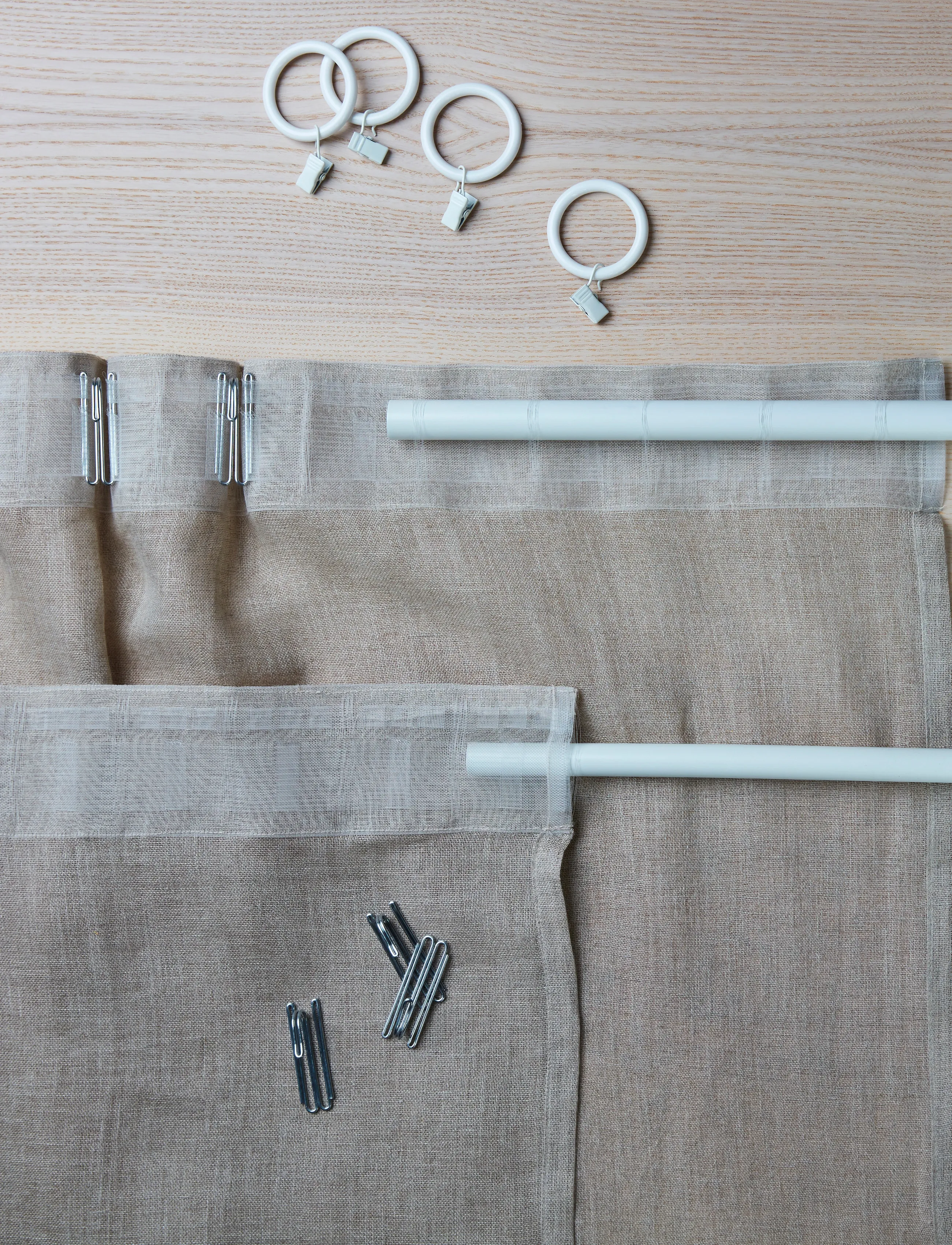 Gripsholm - CURTAIN LINEN LINEN BEIGE 150x250 1-P - gardinlængde - linen beige - 5