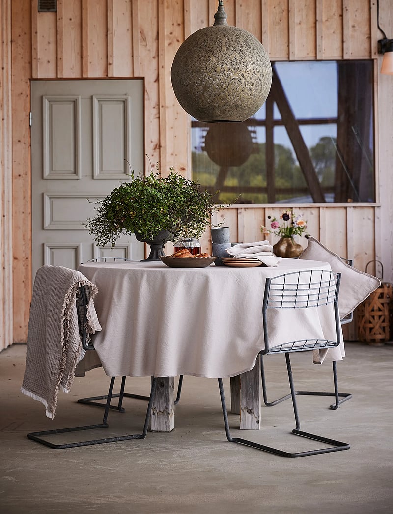 Gripsholm - DUK LINEN BLEND LINBEIGE 200X200 - dukar & löpare - linen beige - 2