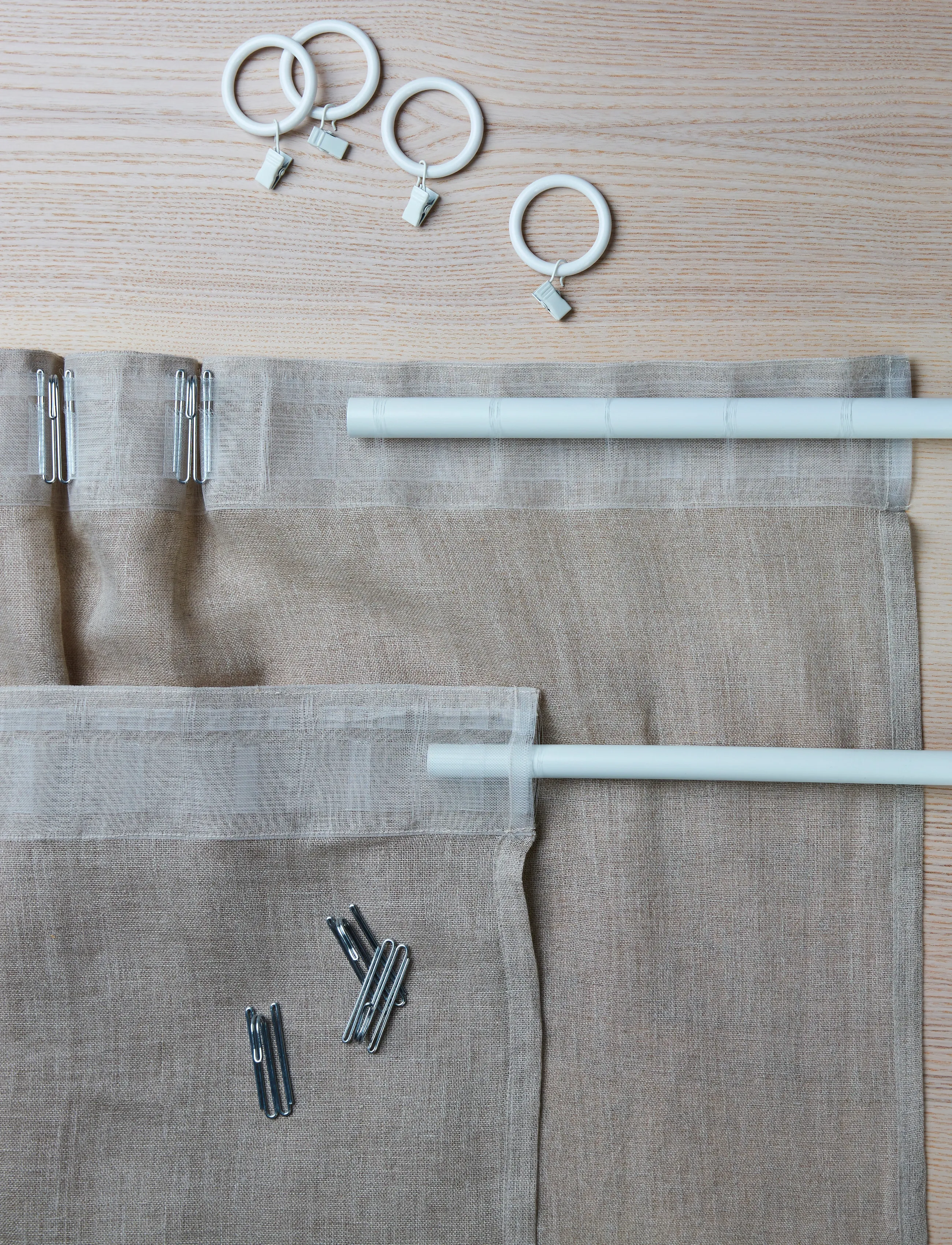 Gripsholm - CURTAIN LINEN LINEN 150x300 1-P - gardinlængde - linen beige - 4