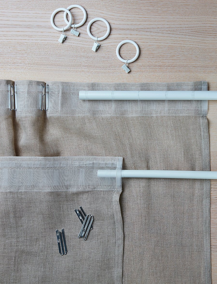 Gripsholm - CURTAIN LINEN LINEN 150x300 1-P - pikad kardinad - linen beige - 4