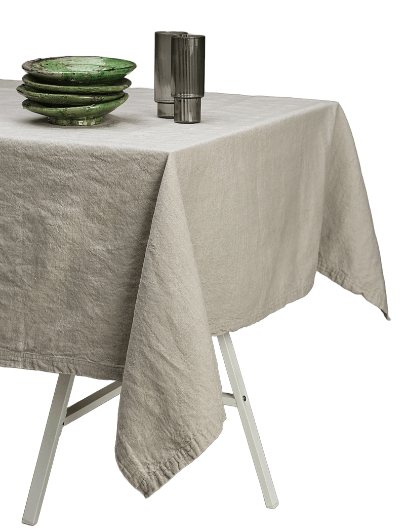 Gripsholm - TABLE CLOTH LINEN BLEND LINEN BEIGE 145x350 - tischdecken & tischläufer - linen beige - 3